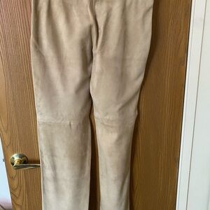 Beige Suede Pants